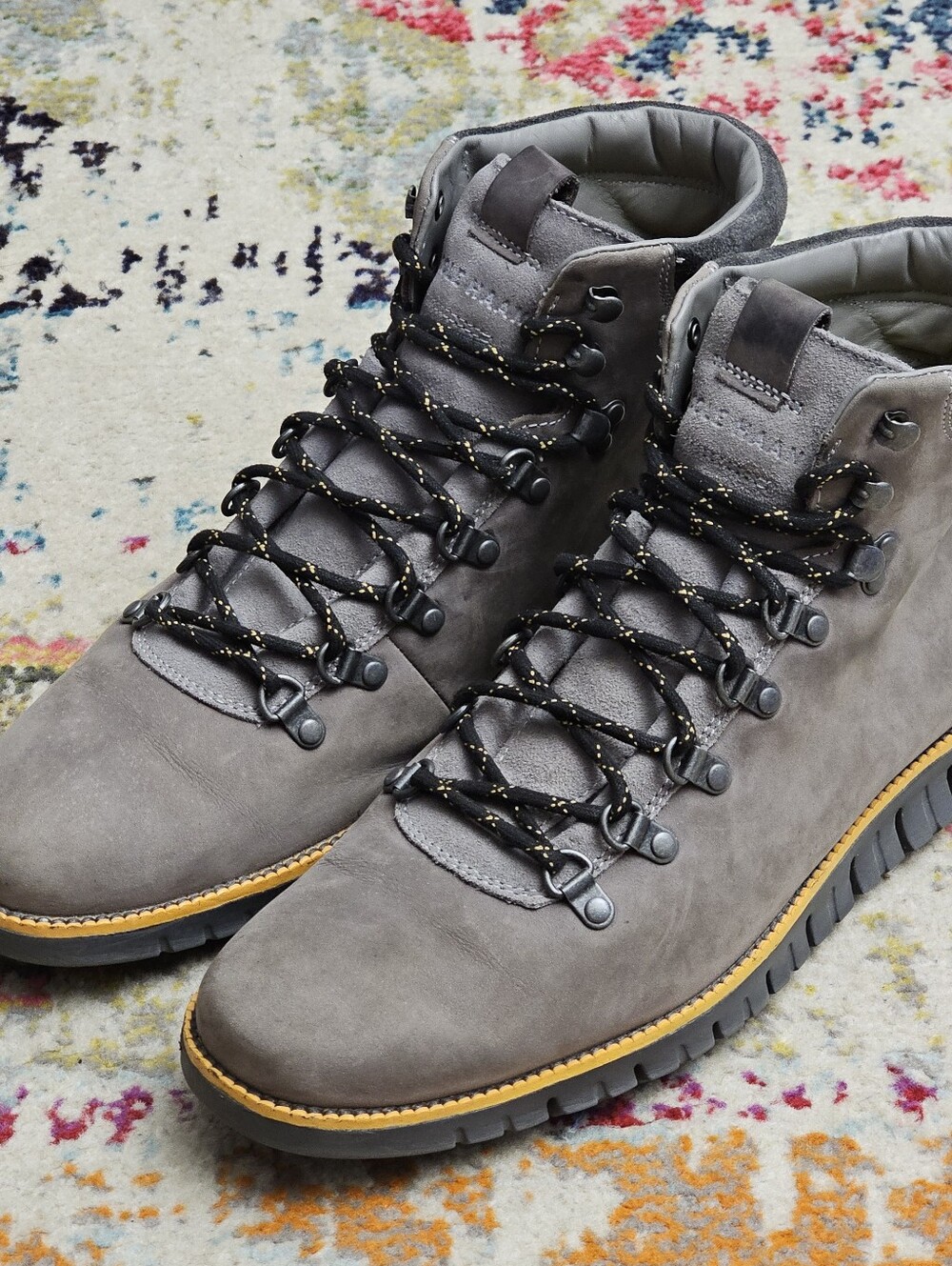 Cole Haan Zerogrand Boots Mens 11.5 Gray Water Resistant Trail Hiking C28735